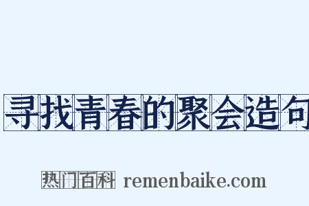 寻找青春的聚会造句是什么意思的图片